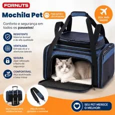 FORNUTS Bolsa de Transporte Pet para Gato Cachorro Suporta até 10 kg Respirável Bolsa Transporte Gato