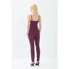 Calca de Couro Acostamento em Pu Act Moda Feminina Legging Couro Frente & Poliamida Costas