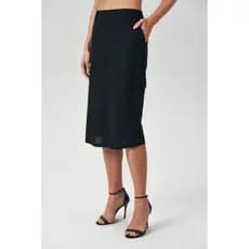 Saia Midi Bolsos Feminina Acostamento