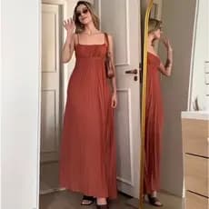 Vestido feminino casual de verão, conjunto de praia simples em estilo boêmio e de cor lisa, vestido de férias minimalist