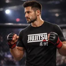 Camisa Masculina Treino Jiu Jitsu Camiseta Dryfit Lutador Treino Manga Curta Treino Academia