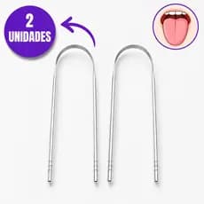 1/2/3 Limpador de Lingua Removedor Aço Inox mal hálito