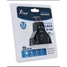 Adaptador Placa De Som Externa Usb 7.1 Knup 4 Saídas P2 P/ PC Notebook DJ