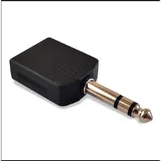 Adaptador P10 Macho Estéreo Para 2 J10 P10 Fêmea Adaptador  Y Duplicador De Áudio Para Fone E Mesa De Som