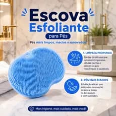 Escova Silicone  Esfoliante Massageadora  Pes Costas Limpeza Hidratacao Banheiro Antiderrapante