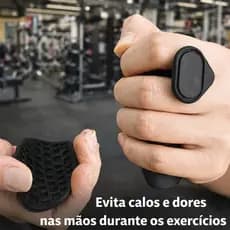 Luva Academia Levantamento de Peso Protecao Almofada para Palma da Mão Silicone Antiderrapante