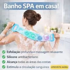Esponja de Banho Silicone Massageadora Bucha Esfoliação Escova de Banho Anti Bacteriano
