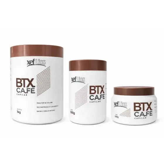 Btx Café Capilar Xefliss 1kg / 500g / 250g Redutor de Volume Maciez e Brilho Intenso