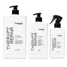 Kit Cauterização Therapy Repair Carbon Onix Brasil Shampoo Detox 1L + Máscara 500g + Spray Queratina 300ml