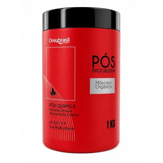 Máscara Pós Progressiva Orgânica Onixx Brasil 1kg Pós Química Proteção Térmica Recuperação Capilar e Brilho