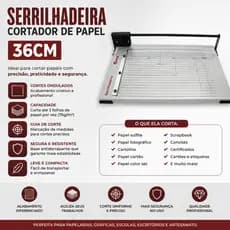 Serrilhadeira Cortador de Papel A3 A4 Lassane Corte Ondulado Profissional 36cm
