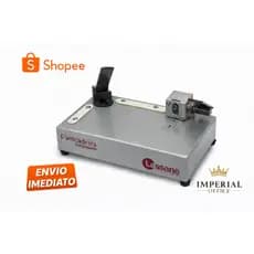 Canteadeira Furador Oval Lassane Conjugada Aço Para Plastificação Prateada Prateado LASSANE