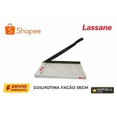 Guilhotina Papel A4 Lassane 36cm Ofício Manual Profissional Corta 15 Folhas Alta Precisão