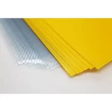 Kit Capa para Encadernação A4 Line Transparente + Couro Amarelo 100 Unidades LASSANE