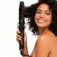 COIBEU Modelador de Cachos Cerâmico 32mm 200ºC Bivolt Preto – Profissional, Fácil e Rápido
