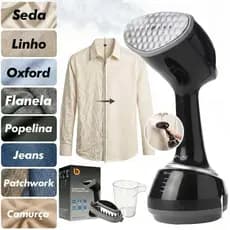 Passadeira A Vapor Portátil Vaporizador Ferro Luxo 3 em 1 127V Potência 1400W roupas estofados e cortinas sem amassados