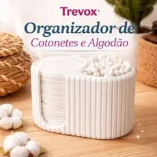 Organizador de Cotonetes e Algodão Porta Algodão Porta Cotonete Banheiro Penteadeira Decorativo Banheiro Lavabo