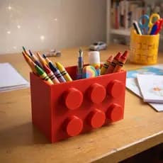 Organizador de Lápis Lego Porta Lápis Infantil Criativo Porta Canetas Escrivaninha Escolar Colorido Material Escolar