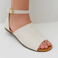 Sandália Feminina Rasteirinha Plana Super Confortável Cores PRETO E MARFIM Estilosa Promoção Shopee