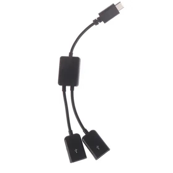 Micro USB  para 2 OTG Dual Port HUB Cabo Y Splitter para Tablet Android Teclado e Mouse Micro-USB-Adapter Conversor novo