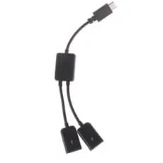 Micro USB  para 2 OTG Dual Port HUB Cabo Y Splitter para Tablet Android Teclado e Mouse Micro-USB-Adapter Conversor novo