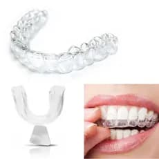 Placas de Bruxismo 2unidades Silicone Moldável bruxismo Silicone Moldável Aparelho Inferior e Superior novidade novo