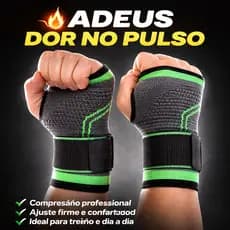 Kit 2 Munhequeira Ortopédica Alta Compressão Pulso Tensor Alívio Dor Tendinite Órtese