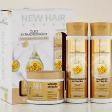Kit Capilar Penteia Cabelo Oleo Extraordinario Cachos  New Hair ( 3 unidades)