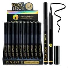 CANETA DELINEADORA PONTA EXTRA FINA, PINK 21 COSMETICS.