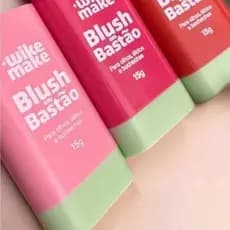 BLUSH EM BASTÃO 3 EM 1, PARA OLHOS, LÁBIOS E BOCHECHAS, 15 G, WIKE MAKE.