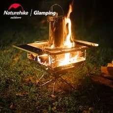 Naturehike Naturehike estação de fogo dobrável acampamento ao ar livre rack churrasco combinação portátil piquenique rac