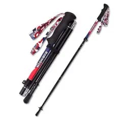 Lubinson Trekking Pole Carbono Ultra-Leve Retrátil Ultra-Curto Automático Dobrável Portátil Homens Mulheres Ao Ar Livre