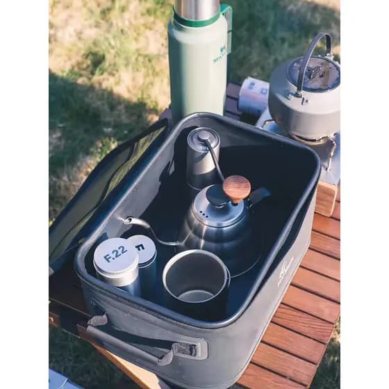 F fogo bordo ao ar livre portátil saco de armazenamento utensílios de cozinha acampamento piquenique churrasco tempero s