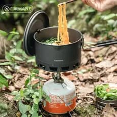 F Feng Qingshan Panela de Macarrão Instantâneo Fogão Leve Único Camping Caminhadas Panelas Fogão Portátil Conjunto de Pa