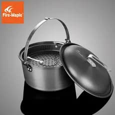 F Fire Maple Panelas ao ar livre Panela portátil Panela de guisado Panela quente Panela grande Panela suspensa Autocondu