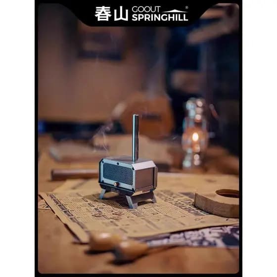 Chunshan Mini queimador de incenso 1.5 ao ar livre pequeno fogão a lenha Desktop fogão portátil dobrável acampamento via