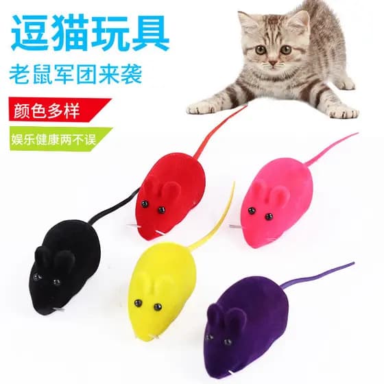 Cor pequeno mouse brinquedo gato brinquedo voz brinquedo para animais de estimação simulação mouse brinquedo suprimentos