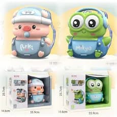 Presente de natal dos desenhos animados mochila bonito pato cofrinho brinquedo senha inteligente indução impressão digit