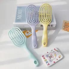 Costelas ocas pente volta fonte cabeleireiro pente massagem pente molhado seco pente fofo pente de estilo de cabelo reto