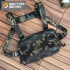 District 7 Lynx Ventilador Militar Tático Peito Bolsa Fotografia Funcional MP Peito Bolsa Masculino Commuter Multifuncio