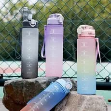 Grande capacidade masculino feminino esportes copo de água portátil estudante ao ar livre espaço Fitness copo plástico s