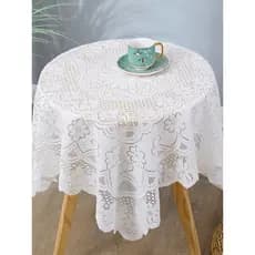 Ins estilo francês simples romântico mesa de centro redonda capa pano piquenique pano pano de mesa Retro renda decoração