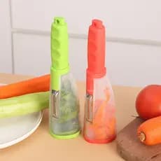 Multifuncional faca de armazenamento tipo armazenamento dois-em-um faca de frutas casa novo tubo de armazenamento descas