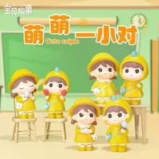 Bonito bonito pequeno par decoração influenciador dos desenhos animados bonito personagem boneca resina artesanato Deskt