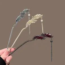 Legal único Metal pena hairpin feminino High-End sentir volta cabeça hairpin borla passo agitando novo estilo chinês hai