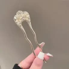 Elegante temperamento High-End hairpin oco incrustado strass hairpin em forma de U hairpin flor hairpin Headdress