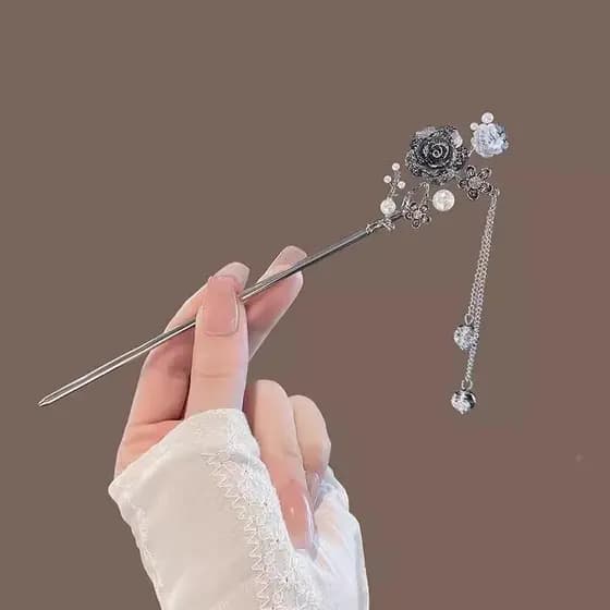 Tinta tridimensional rosa hairpin feminino High-End sentir passo agitando borla Cheongsam hairpin novo chinês hairpin an