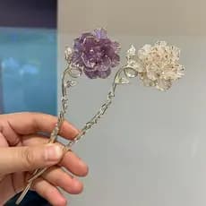 Retro esmalte cor estilo chinês peônia flor hairpin novo estilo chinês estilo antigo High-End temperamento acessórios de