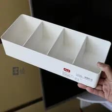 Caixa organizadora de caixa registradora, mudança de mesa, estilo simples, caixa de armazenamento separada, bege, raiz d