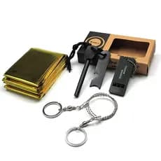 Encontre o Mustang T2 conjunto de ferramentas de sobrevivência ao ar livre caixa campo sobrevivência tesouro caixa Flint